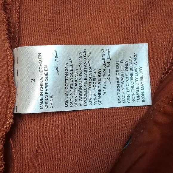 Chico's Burnt Orange Military Jacket Size 2 Usa Size 12/14 - Picture 15 of 16
